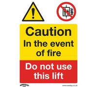 Worksafe Warning Safety Sign - Caution Do Not Use Lift - Rigid Plastic