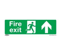 Safe Conditions Safety Sign - Fire Exit (Up) - Rigid Plastic