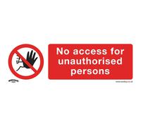 Sealey SS17P10 Prohibition Safety Sign - No Access - Rigid Plastic - Pack Of 10