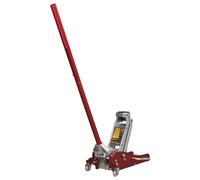 Sealey Premier Low Profile Aluminium Trolley Jack with Rocket Lift 1.5 Tonne RJA1550
