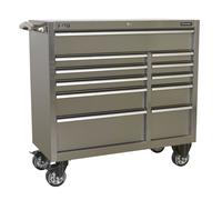 Sealey Premier 11 Drawer Wide Stainless Steel Roller Cabinet Stainless Steel