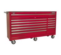 Sealey Rollcab 12 Drawer With Ball-Bearing Slides Heavy-Duty - Red Ap6612