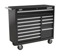 Sealey Rollcab AP41120B Superline Pro 12-Drawer Ball Bearing Slides Heavy Duty Black