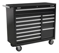 Sealey Rollcab 12 Drawer With Ball-Bearing Slides Heavy-Duty - Black Ap41120B
