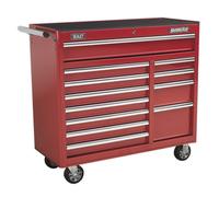 Sealey Rollcab AP41120 12-Drawer Heavy-Duty Ball-Bearing Slides Red