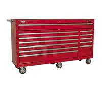 Sealey Rollcab 12 Drawer With Ball-Bearing Slides Heavy-Duty - Red Ap6612
