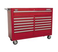 Sealey AP5213T Rollcab 13 Drawer with Ball Bearing Runners - Red
