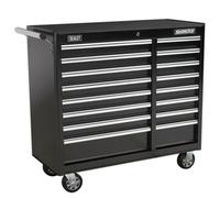 Sealey Rollcab 16 Drawer Ball Bearing Slides Heavy-Duty - Black