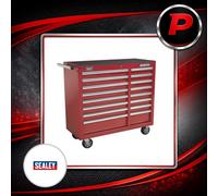 Sealey Rollcab 16 Drawer with Ball Bearing Runners Heavy Duty - Red Tool Chest