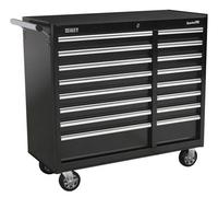 Sealey Rollcab 16 Drawer Ball-bearing Slides Heavy-duty - Black