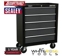 Sealey Rollcab 5 Drawer with Ball-Bearing Slides Black/Grey American Pro