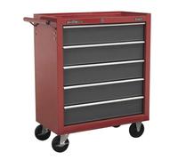 Sealey Rollcab 5 Drawer With Ball-Bearing Slides - Red/grey Ap22505Bb