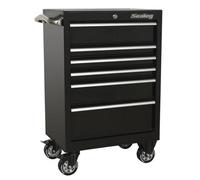Rollcab 6 Drawer 675mm Heavy-Duty Black