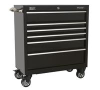 Sealey Rollcab 6 Drawer 930mm Heavy-Duty Black PTB93006