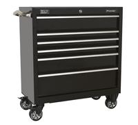 Sealey Rollcab 6 Drawer 930mm Heavy-Duty Black PTB93006
