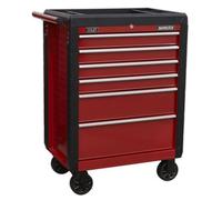 Sealey Roller Cabinet Superline PRO AP3406 – 6 Drawer, Ball-Bearing Slides, Red