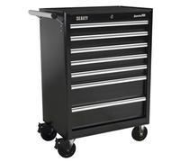 Sealey Rollcab 7 Drawer With Ball-Bearing Slides - Black Ap33479B
