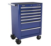 Sealey 7 Drawer Rollcab / Tool Chest on Wheels with Ball-Bearing Slides - Blue - AP26479TC