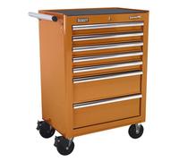 Sealey Rollcab 7 Drawer With Ball-Bearing Slides - Orange Ap26479To