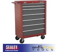 Sealey Rollcab 7 Drawer with Ball-Bearing Slides Red/Grey American Pro