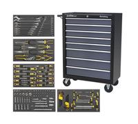 Sealey Rollcab 8 Drawer with 145pc Tool Kit - Black/Grey AP35TBCOMBO3