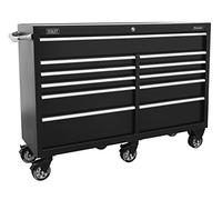 Rollcab 11 Drawer 1430mm Extra-Wide Heavy-Duty Black