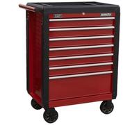 Rollcab 7 Drawer with Ball-Bearing Slides - Red