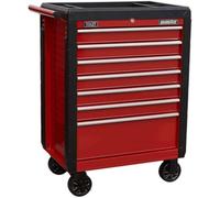 Rollcab 7 Drawer with Ball-Bearing Slides - Red