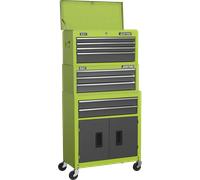 Sealey Roller Cabinet, Mid Chest and Top Chest Combination Green