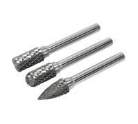Sealey Rotary Burr Set 3 Pieces Ø10mm x 65mm in Plastic Storage Box Silver SDBK3