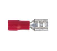 Sealey RT20 Push-On Terminal 4.8mm Female Red Pack of 100