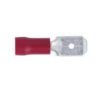 Push-On Terminal 6.3mm Male Red Pack of 100