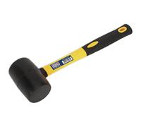 Sealey Rmb100 Rubber Mallet 1Lb Fibreglass Shaft