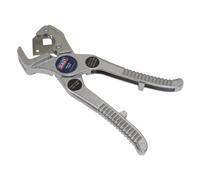 Sealey Rubber & Reinforced Hose Cutter 6-25mm Die Cast Alloy Silver Hca25