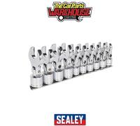 Siegen Flexible Crow's Foot Open End Spanner Set 10pc 3/8"Sq Drive Metric