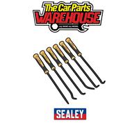 Sealey S01104 Pick & Hook Set 6pc Extra-Long Siegen O-Ring Seal Remover Pin Clip