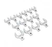 Sealey S01109 Crowfts Foot Open End Spanner Set 14Pc 1/2inSq Drive Metric