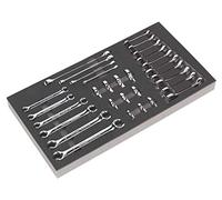 Siegen Tool Tray with Specialised Spanner Set30 Piece - Metric