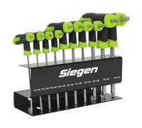 Sealey S01151 10 Piece T-Handle TRX-Star TORX Key Set TOOLS HOLDER FD25