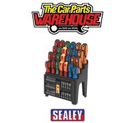 Sealey S01152 Siegen Tools Screwdriver Bit Nut Driver Set 61pce Storage Rack
