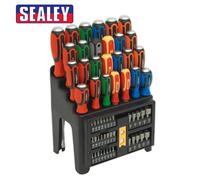 SEALEY S01153 SIEGEN IMPACT Screwdriver Bit Nut Driver Set 61pce + Storage Rack