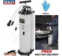 Sealey S01169 Oil Extractor Pump - 6.5L Vacuum Fluid Removal System + Gloves