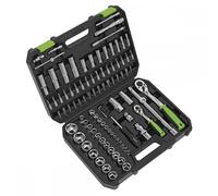 Sealey S01210 Socket Set 94Pc 1/4in & 1/2inSq Drive Walldrive® Metric