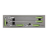 Sealey S01230 5pc 3/8" Sq Drive Ratchet Wrench Set