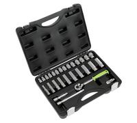 Sealey S01236 Siegen Socket Set 3/8"Sq Drive 28pc