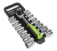 Sealey Socket Set S01245 – 17pc 1/2" Sq Drive 6pt WallDrive® Metric
