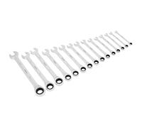Sealey S01247 Siegen Combination Ratchet Spanner Set 15pc