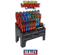 Siegen by Sealey Screwdriver, Bit & Nut Driver Set S01248 - 100pc Colour-Coded with Display Stand