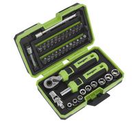 Sealey S01255 Siegen Socket & Bit Set 1/4"Sq Drive 38pc