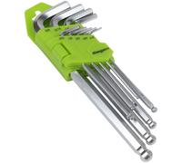 Sealey S01261 Hex Key Set Long Ball-End 9Pc - Imperial